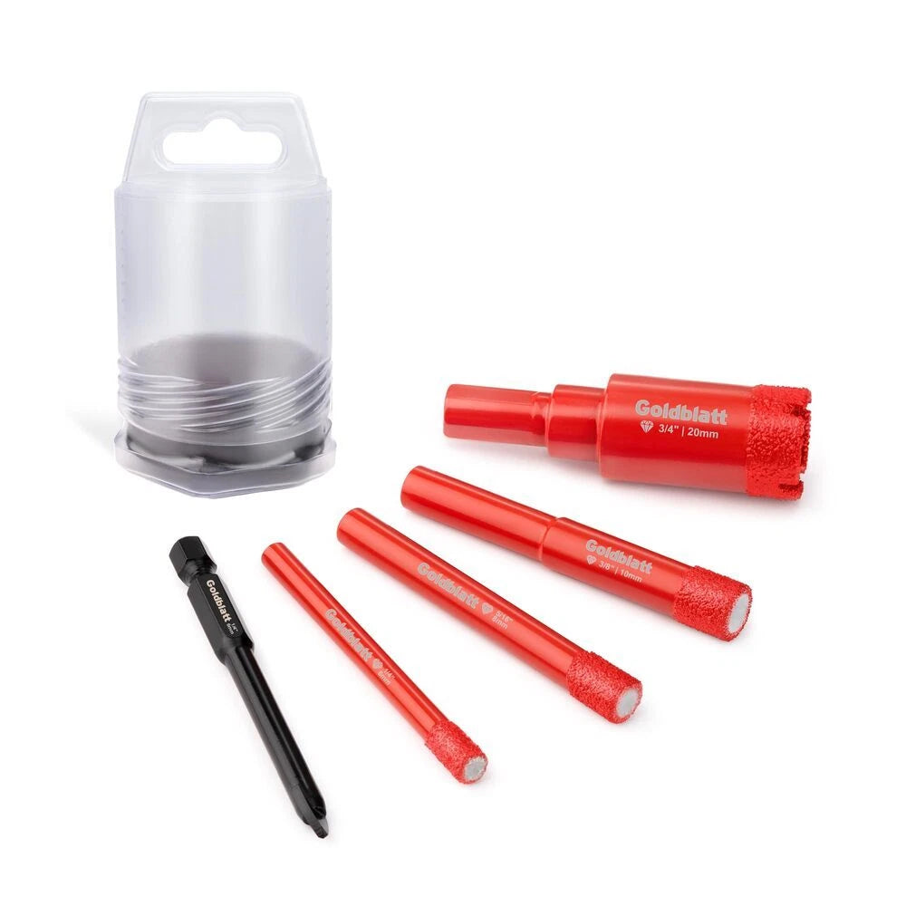 Goldblatt 5PC Diamond Hole Saw Drill Bits 6mm Carbide Drill 6-20mm Drill Holesaw