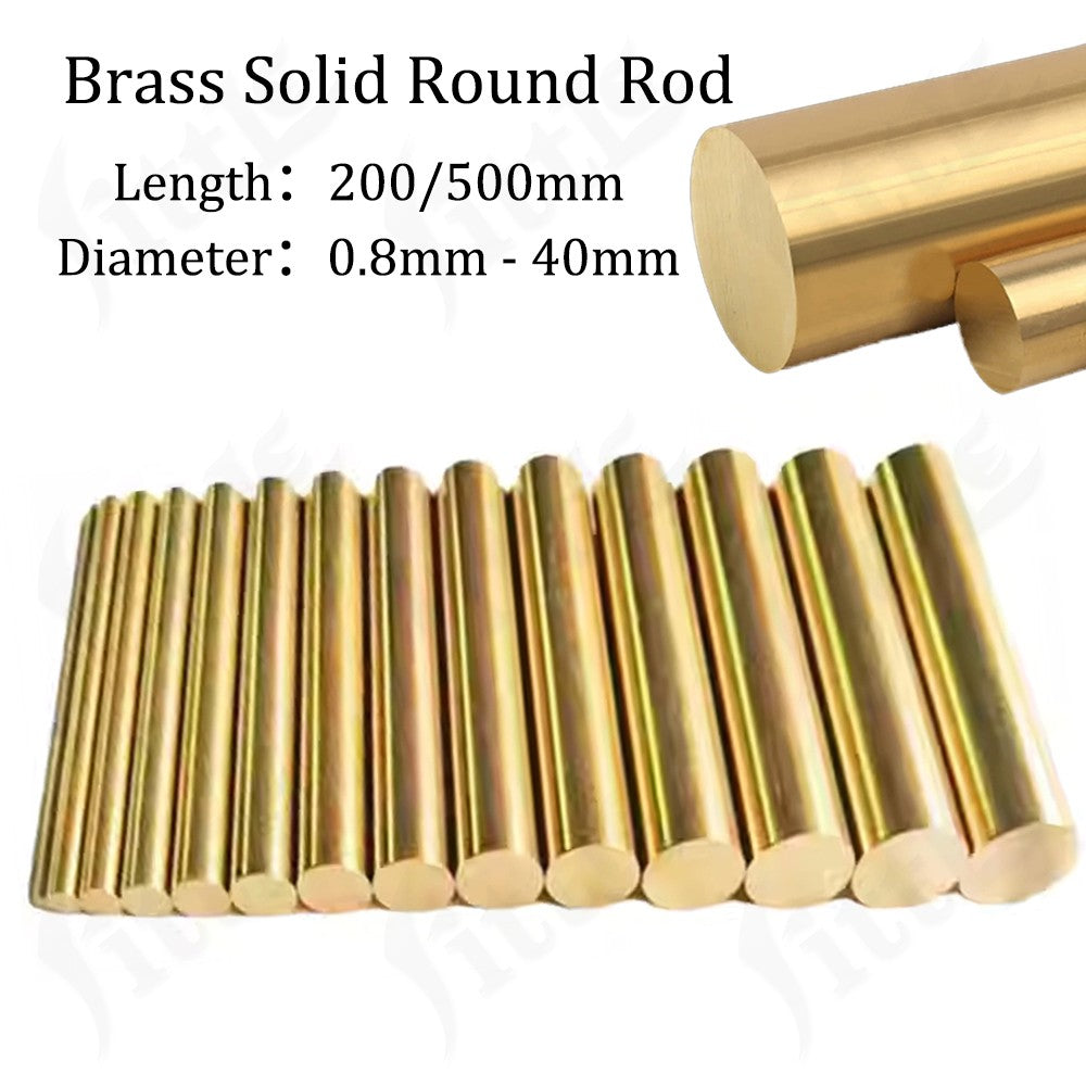 Brass Round Rods 0.8-40mm Diameter