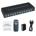4 Way Rca Av Switch Splitter Box Video L/r Stereo Audio Av Selector
