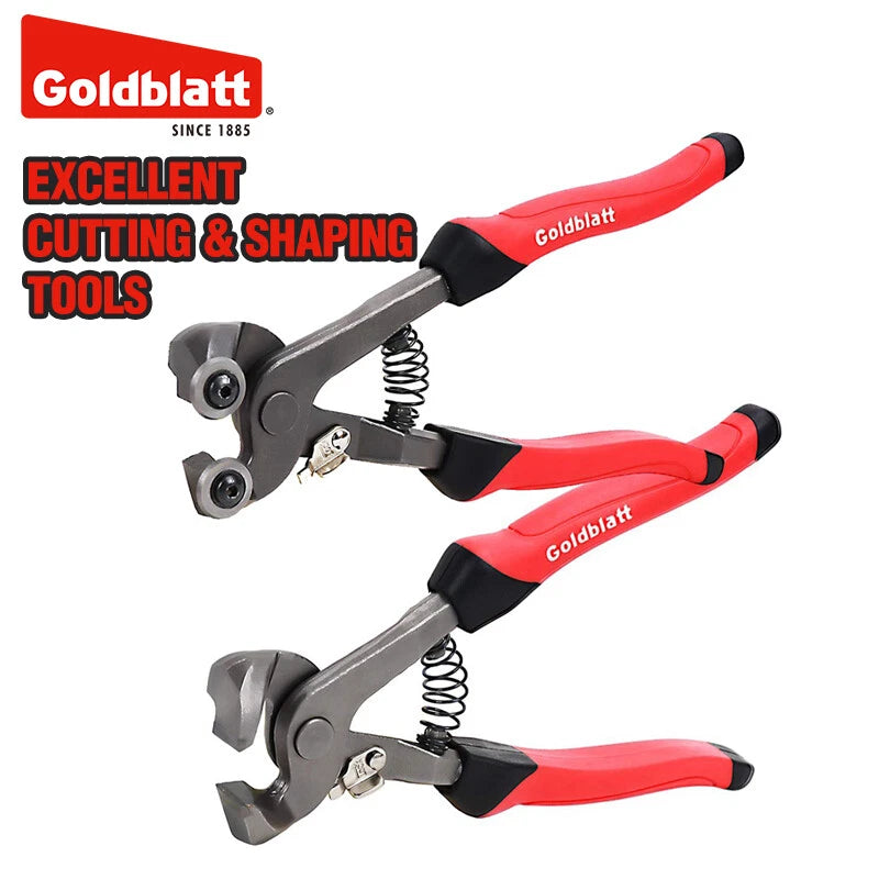 Goldblatt Heavy Duty Glass Tile Nippers Set Wheeled Glass Mosaic