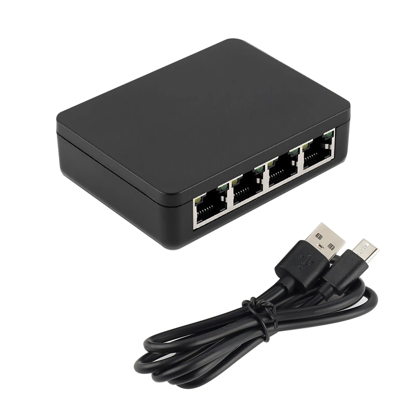 1 To 4 Ways 1000mbps Rj45 Splitter Connector Adapter Lan Ethernet