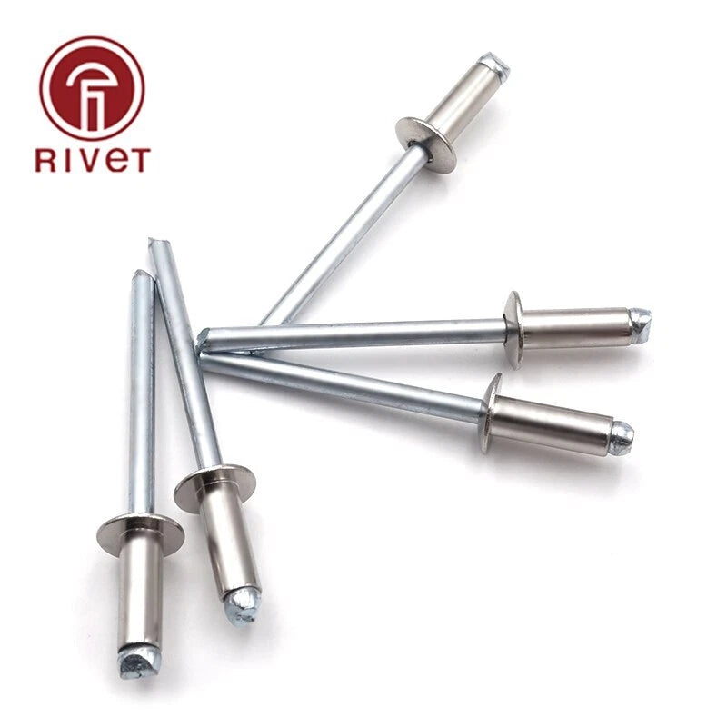M3*6/7/8/10mm Steel Round Head Open End Blind Rivet Pop Rivets For Furniture Car