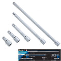 Bluespot 1/2" Drive Socket Extension Bar Set 50 75 125 250 & 375mm