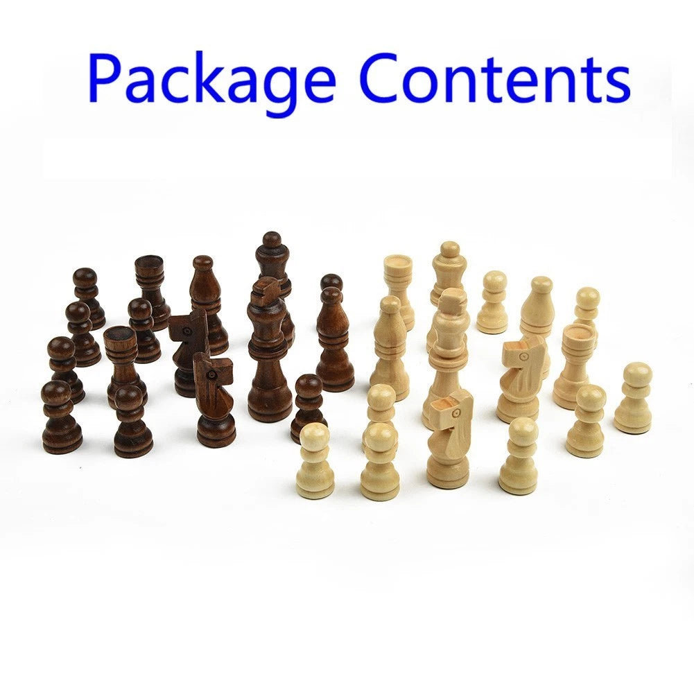 Wooden Chess Game With Carved Pieces For Chess Enthusiasts