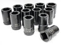 12 pcs 1" Dr. Metric Air Impact Socket Set CR-MO 6 Point Deep Sockets 24mm~ 41mm