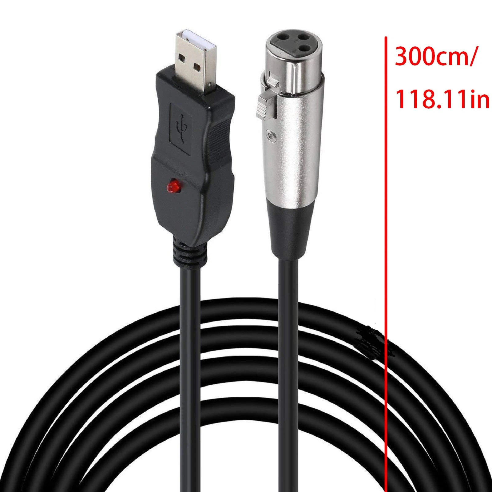 3m Usb 2.0 Male To Xlr Female Microphone Link Cable, Usb Microphone