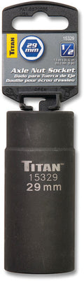 Titan 29mm 1/2 Drive 6 Point Axle Nut Socket by Titan