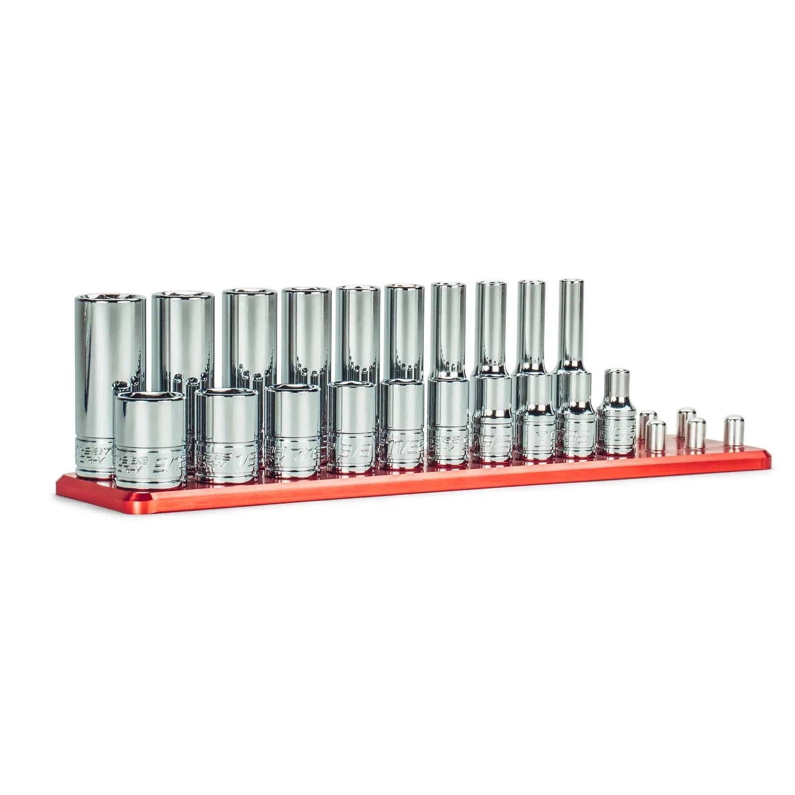Capri Tools 1/4 In. Drive 6-point Shallow/deep Socket Set W/ Rail,