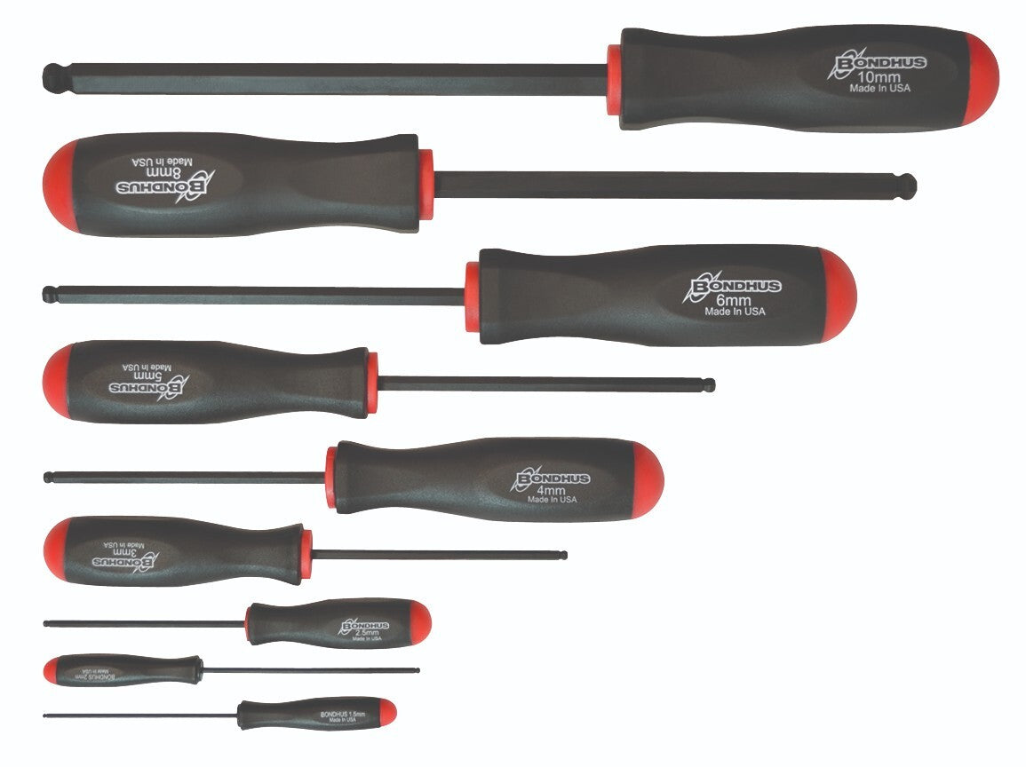 Bondhus 9pc Ball End Hex Screwdriver Set