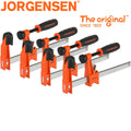 Jorgensen 6" Bar Clamp Set 4 Pack Steel F Clamp Light Duty 300 lbs