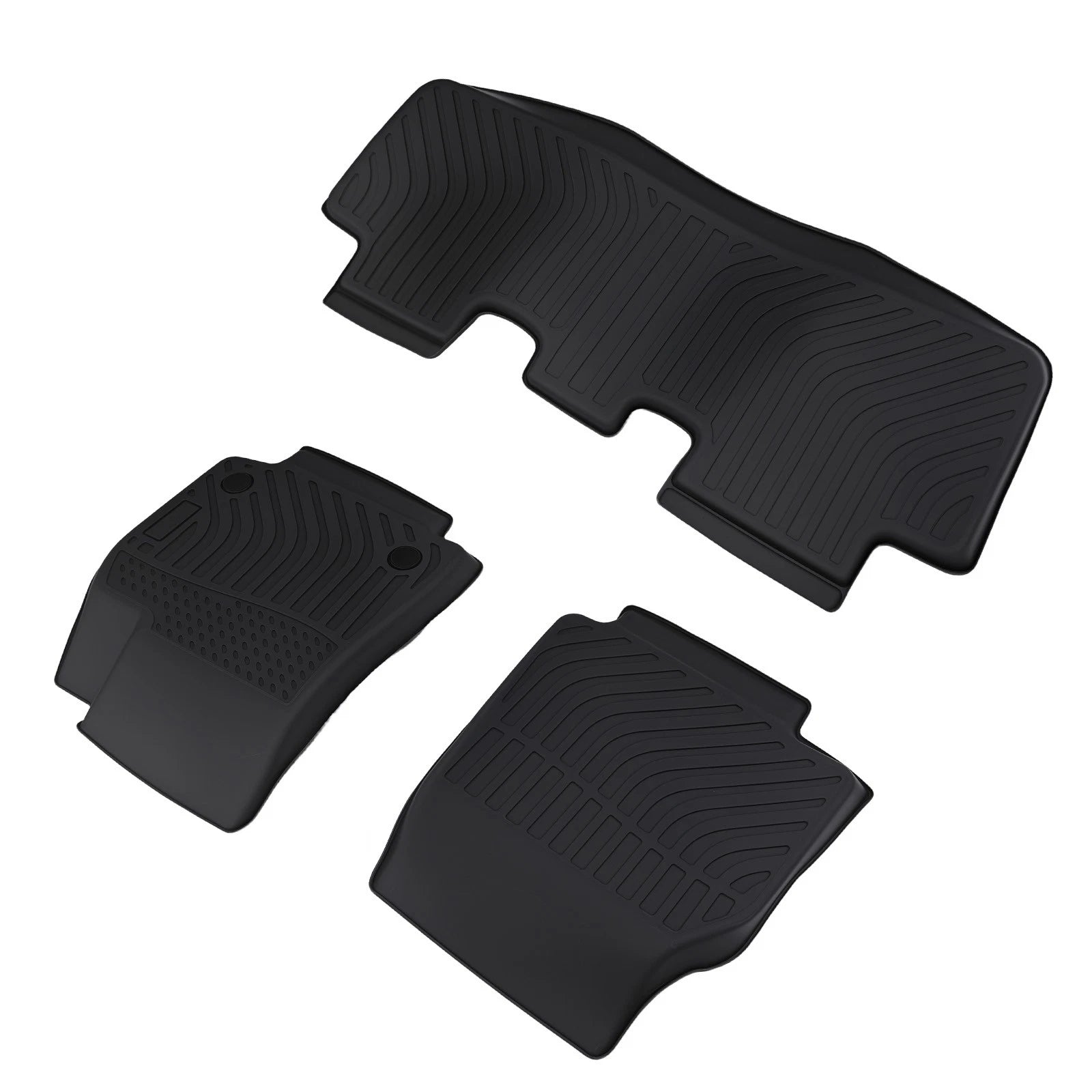 Black Anti-Slip Floor Mats Liner for Tesla Model Y 2020-2024 TPE Waterproof