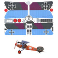 1:33 Britain Albatross D.v Fighter Paper Diy Model Souvenir Gift Toy