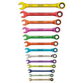 Metric Combination Ratchet Spanner Set Colour Coded Hi-torq Draper