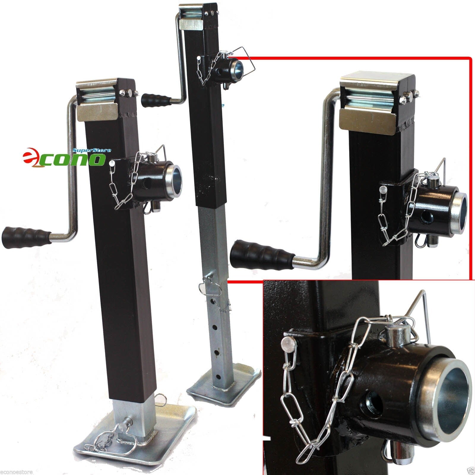 Sidewind 8000LB Lift Pipe Mount Tongue Jack Weld On Tube Jack 4 RV Boat Trailers