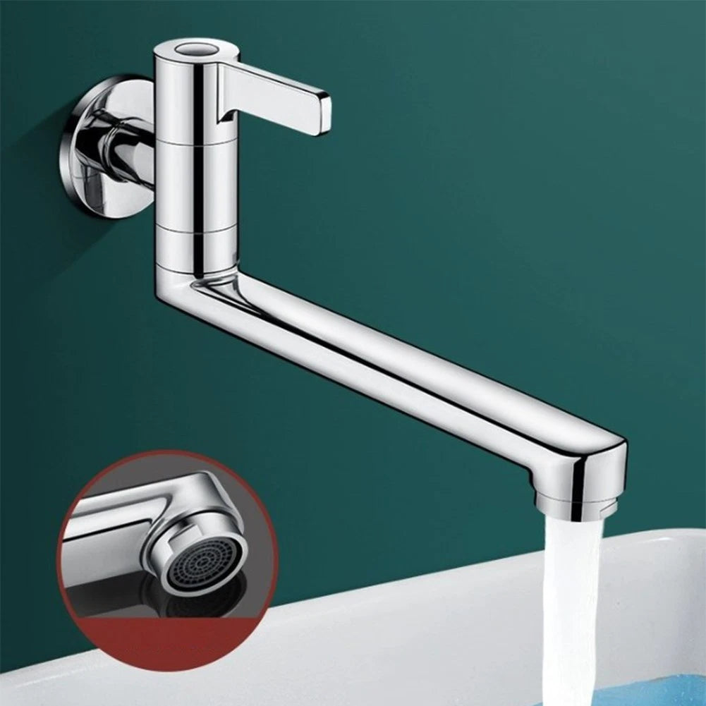 Convenient Extended Neck Sink Faucet Perfect For Larger Cleaning Tasks