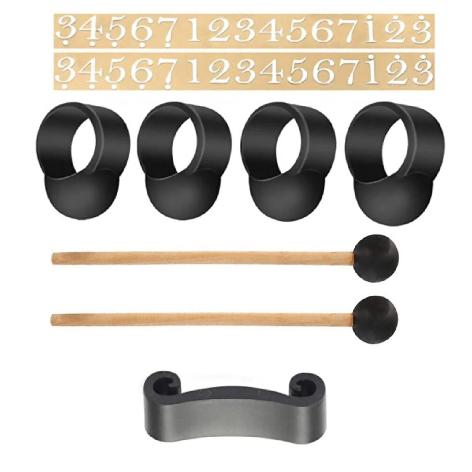 Tongue Drum Accessories Kit With Drumstick Finger Cot Sticker