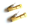 2 Straight Brass Lock-on Tire Inflator Air Chucks Hose