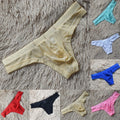 Transparent Mesh Men Thongs G Strings Low Waist Pouch Underwear Briefs
