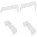 Set 4 In Height Crystal Clear Acrylic Lucite Single Shoe Stand Retail