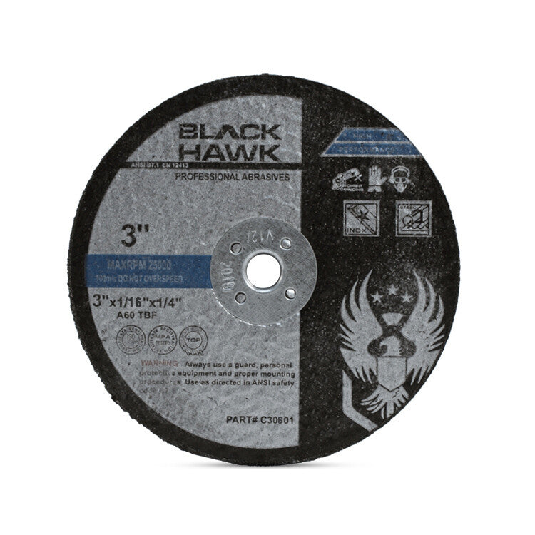 100 Pack - 3" x 1/16" x 1/4" Reinforced Cut-Off Wheels Die Grinder