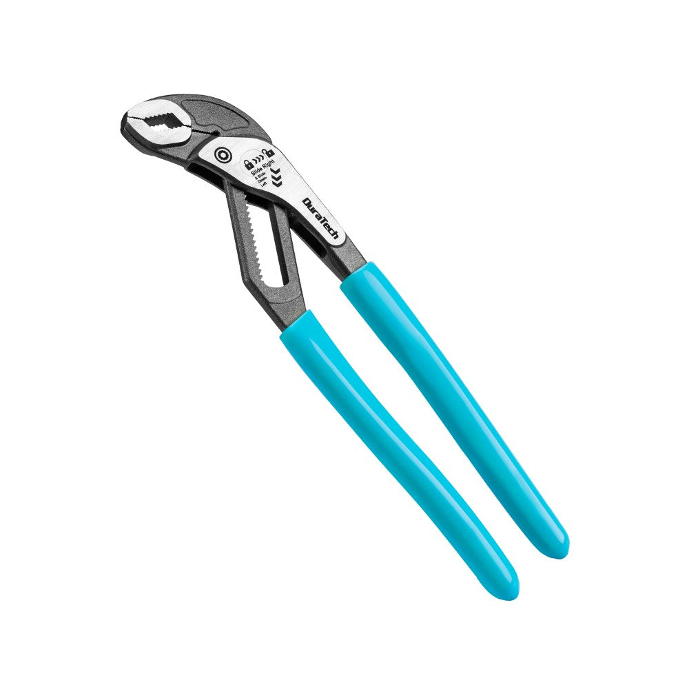 DURATECH 8inch Water Pump Plier Slide-to-Unlock Quick-Adjust Tongue