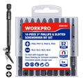 WORKPRO 10pc Slotted Phillips Screwdriver Bit Set by WORKPRO