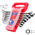 WORKPRO 7PC Ratcheting Combination Wrench Set SAE 5/16"-18/16''
