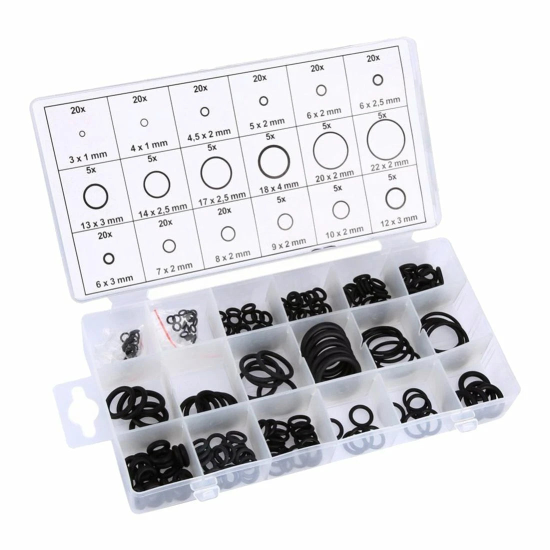 M3-m22 18 Sizes O-ring Assortment Metric Rubber | Built Supply Co