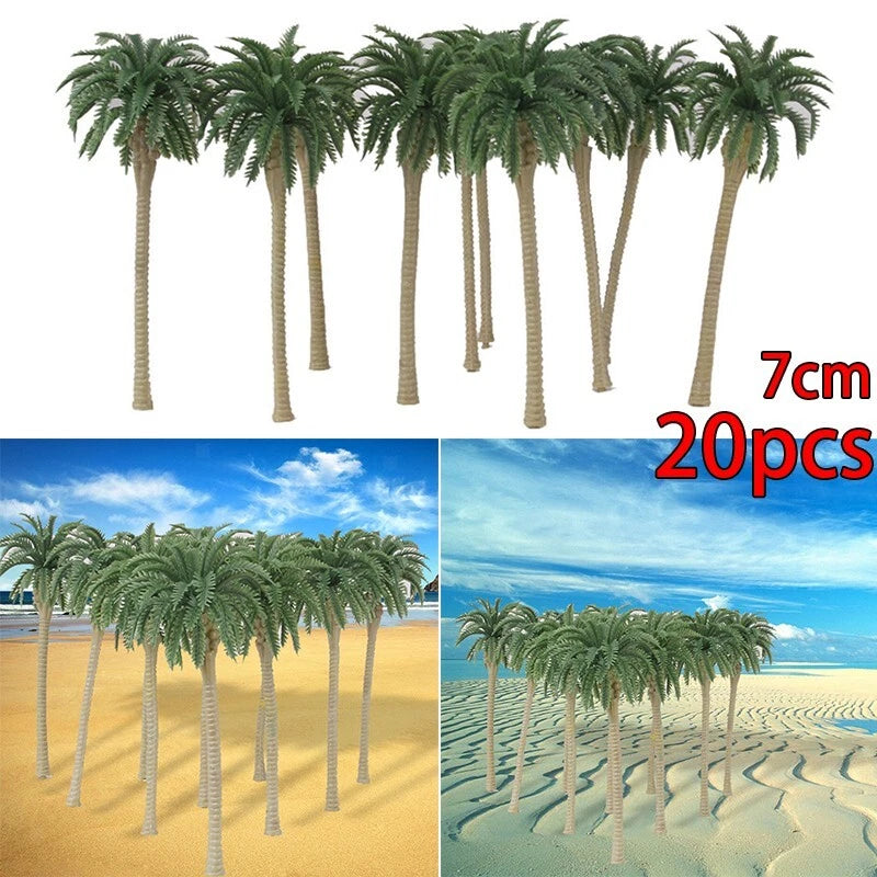 Painted Coconut Palm Trees Model Ho Oo N For Train Railroad Sand Beach