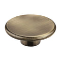 Rok Zen Flat Circle Rustic Brass Kitchen Cabinet Knob 2-1/4" K806857rb