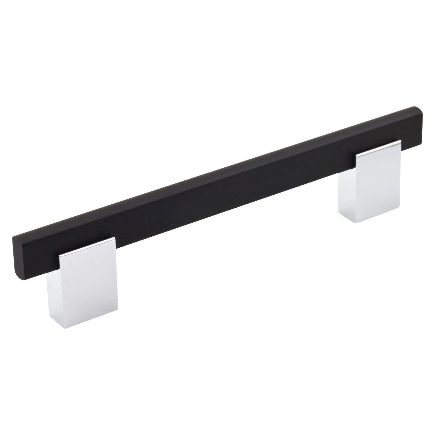 Bridge Style Metal Handle, Chrome Black, 5-1/32" (128 Mm) Overall