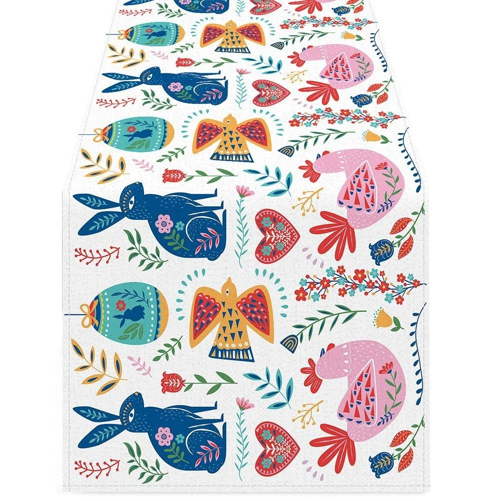 Spring For Festive Tablecloths Easter Egg Floral Plaid 130x220 Cm