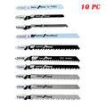 T-shank Curve Jig Saw Blades Set 3" & 4" For Wood Metal Ppc Tpi 6 10