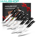 Haushof Steak Knives Set Stainless Steel Premium Serrated Steak Knife