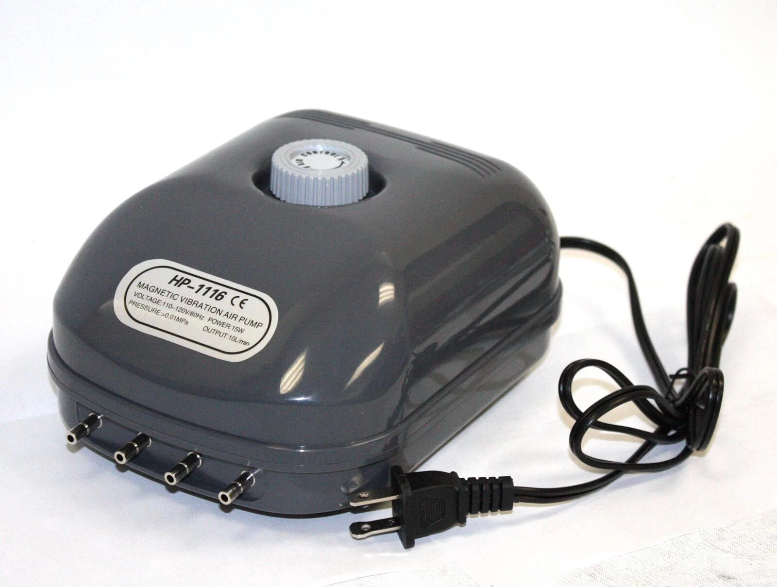 15W Aquarium Hydro Air Pump Tank Fish 4 Way Outlets Magnetic