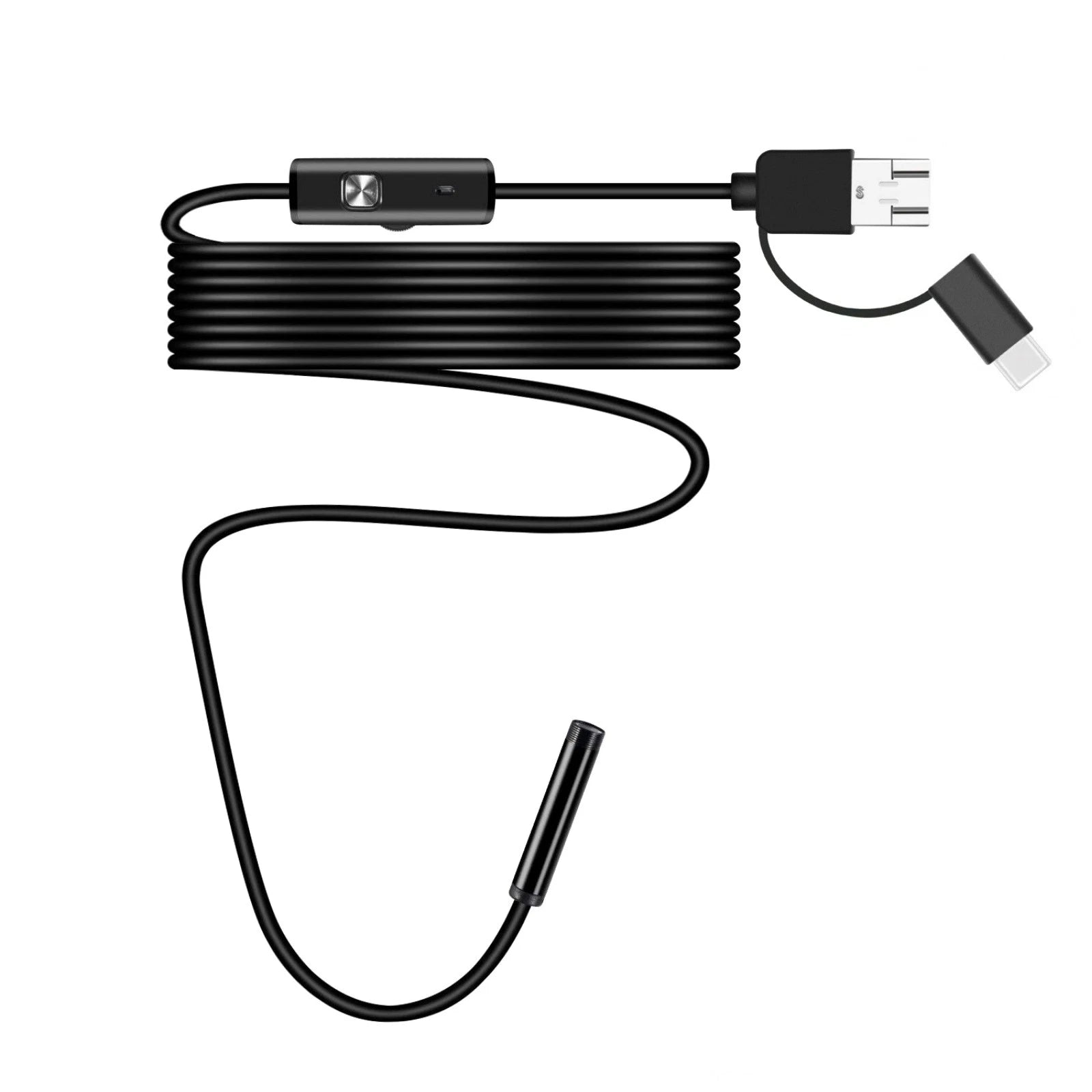 2m Borescope Endoscope Camera 6 Led For Android Type-c Usb 7mm Hd