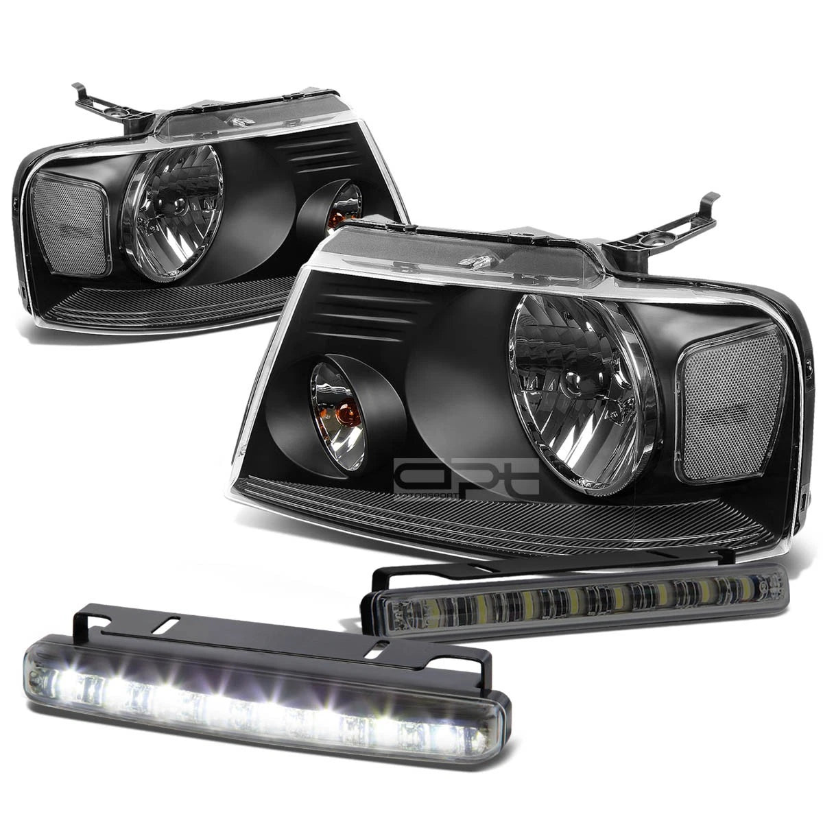 Black Headlight+clea<wbr/>r Lens Corner+LED Fog | Built Supply Co