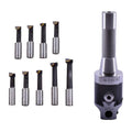 R8 2inch Boring Head With 9pcs 1/2" Carbide Tips Set Usa