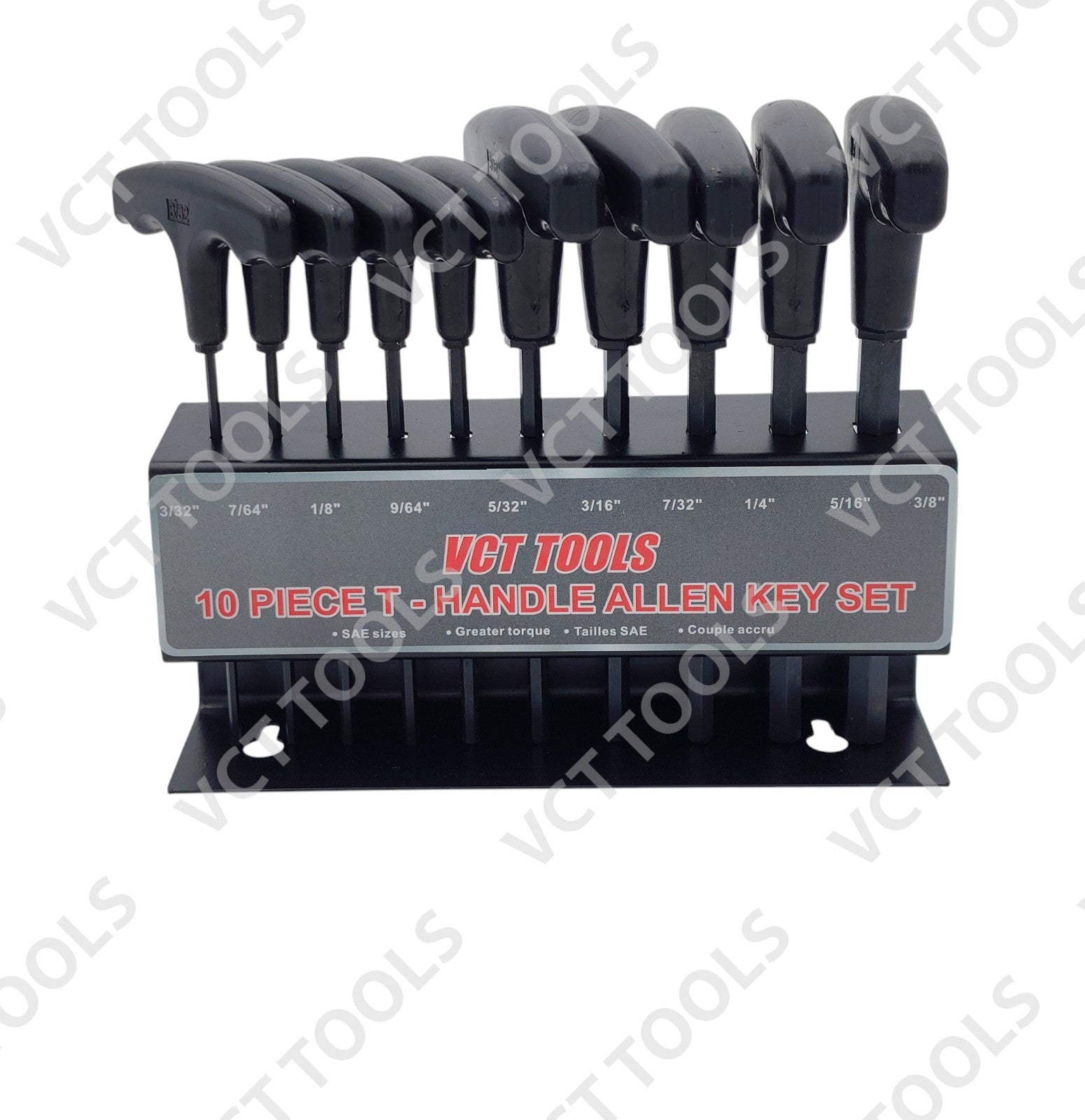 10pc T Handle Allen Wrench Hex Key Set - SAE