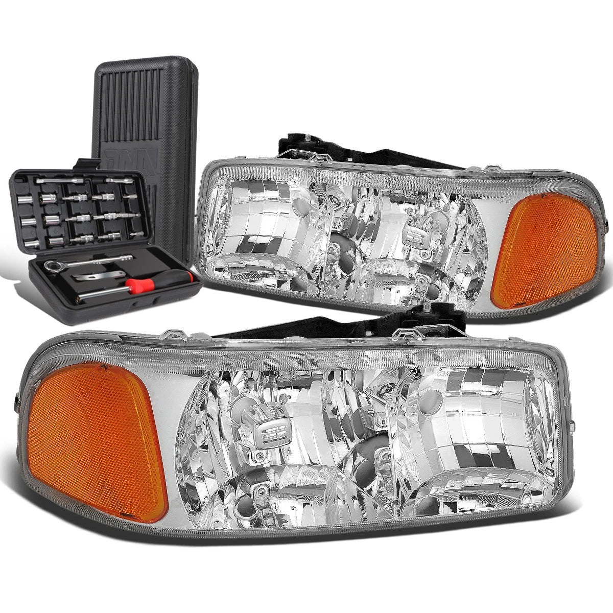 For 1999-2007 Gmc Sierra 1500 Yukon Chrome Amber | Built Supply Co