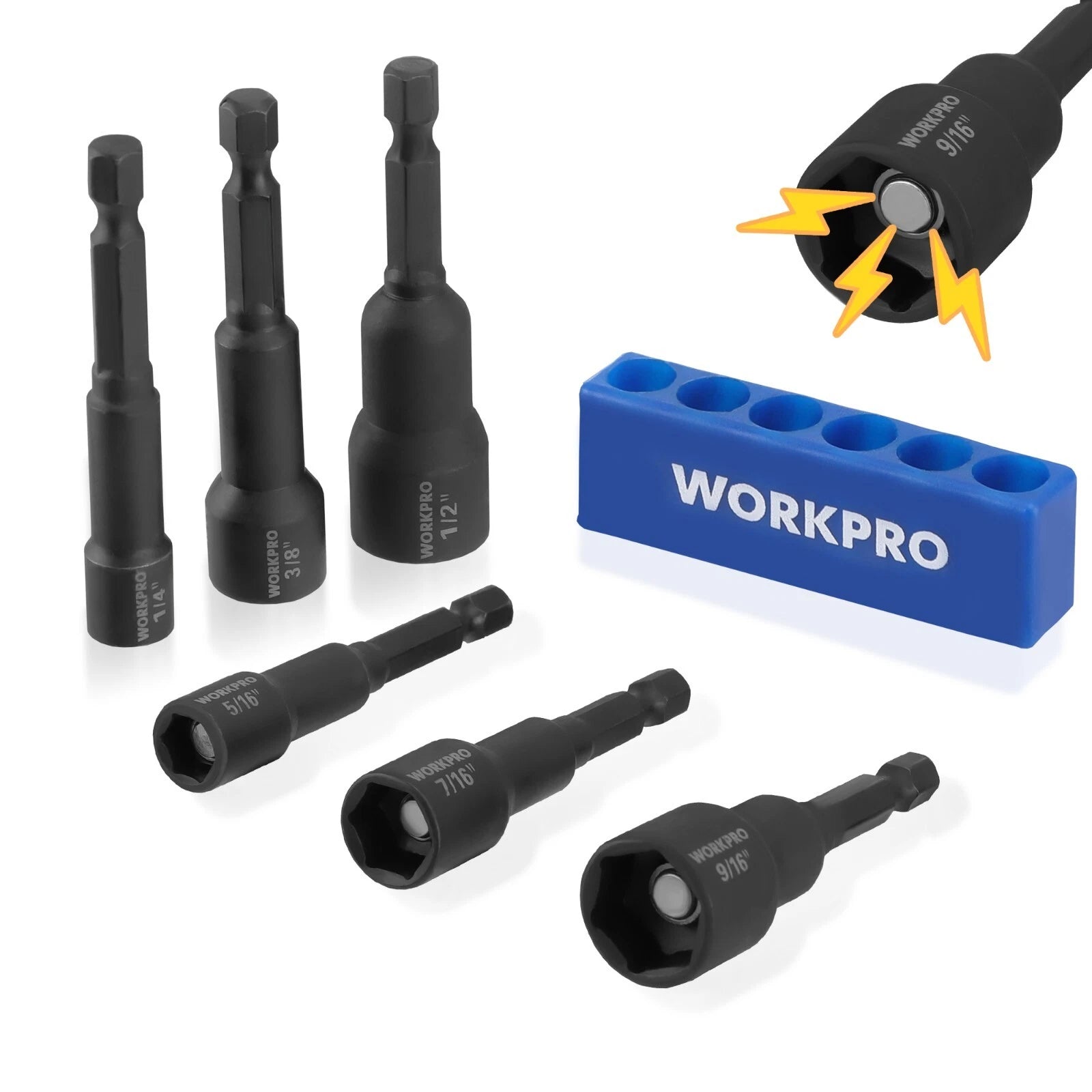 Magnetic Nut Driver Set, Metric & Sae, 1/4" Hex Shank Drill Socket Set