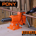 Pony 5 Inch Bench Vise Heavy Duty 5512 Lbs Clamping Force 360 Degree