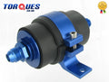 An-6 (an6 Jic-6) Blue Anodised High Flow Billet Fuel Filter 30 Micron