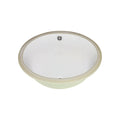 Pond Oval Undermount Bathroom Vanity Sink, 16-7/8" X 13-7/8" , White