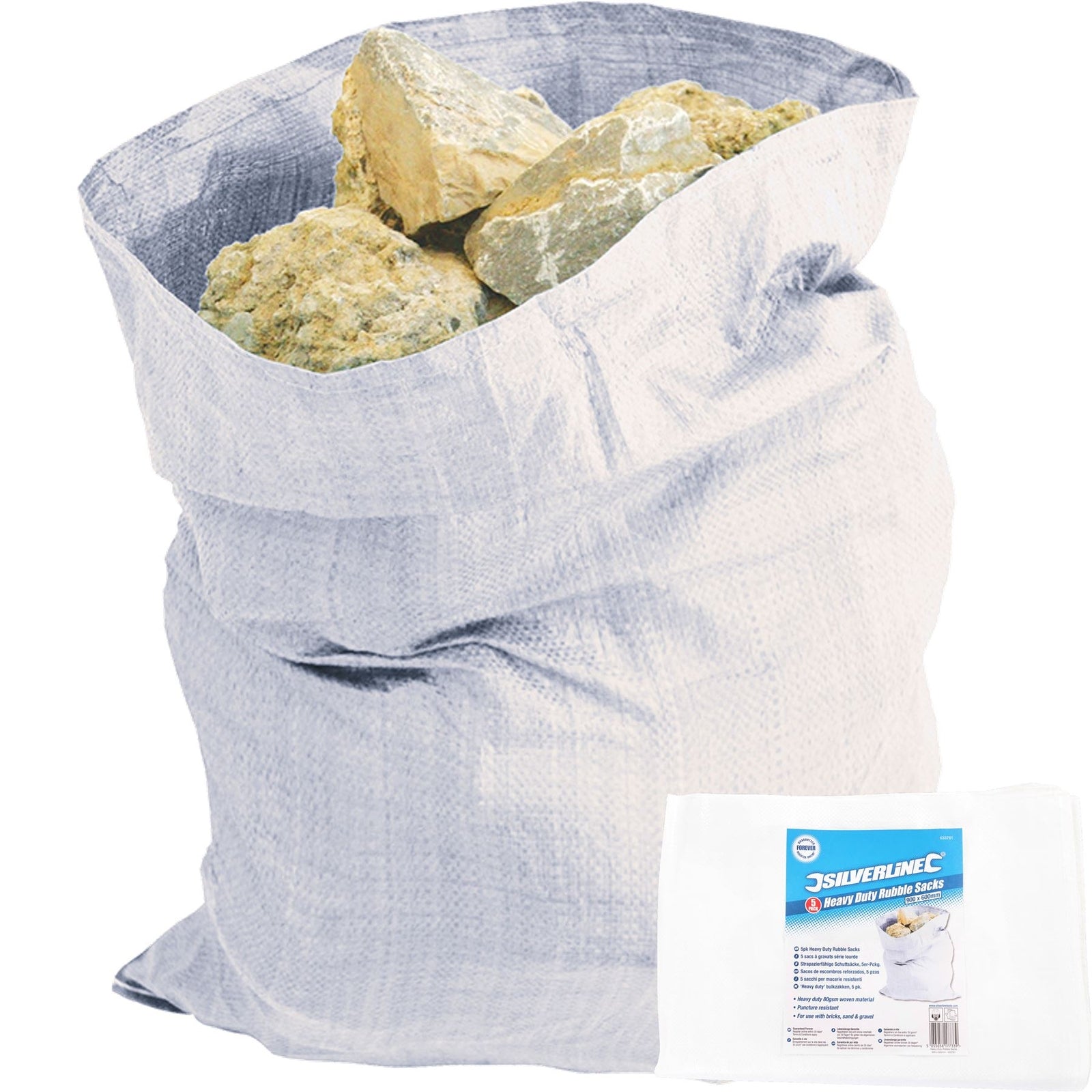 Silverline Heavy Duty Rubble Sacks 5 - 30pk