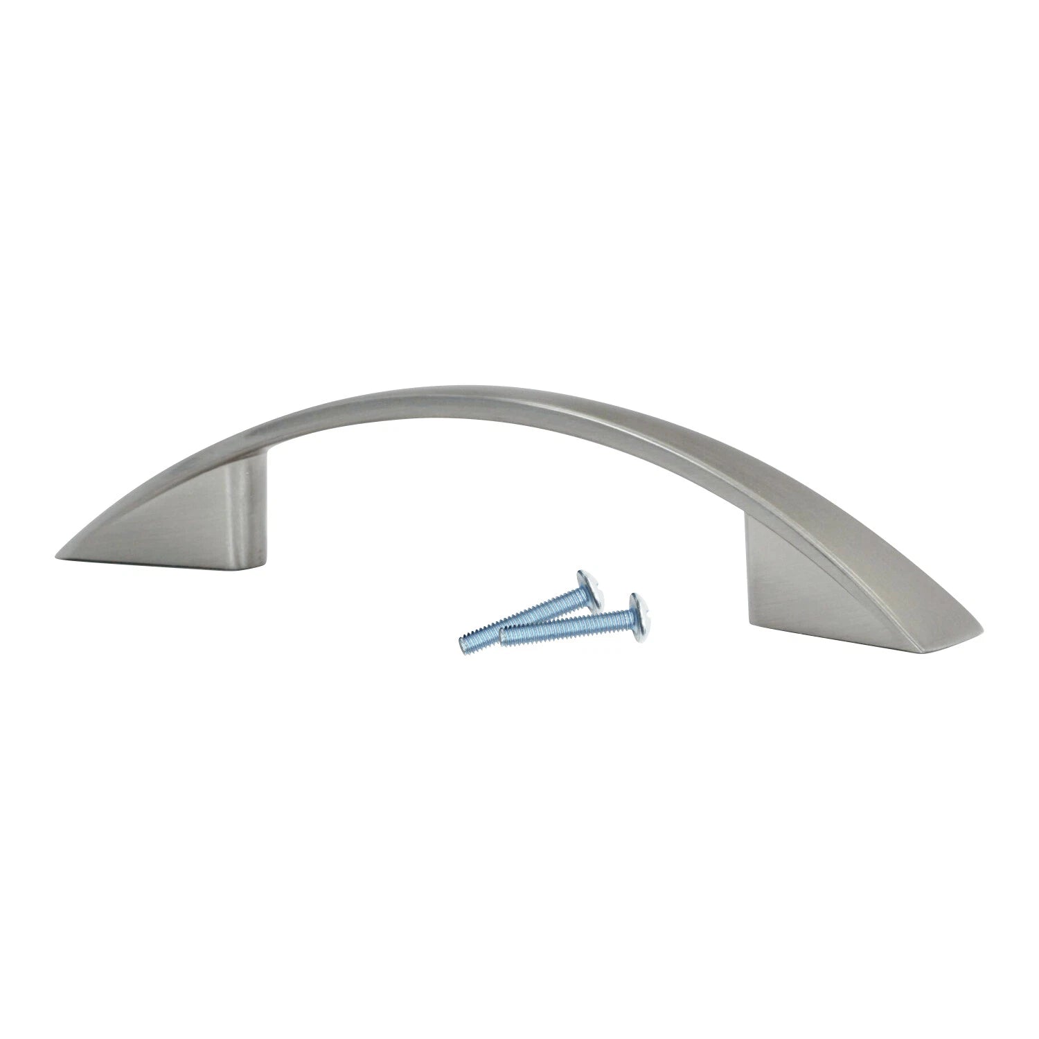 10 Pack Modern Trek Arch 3" Brushed Nickel Kitchen Cabinet Handle