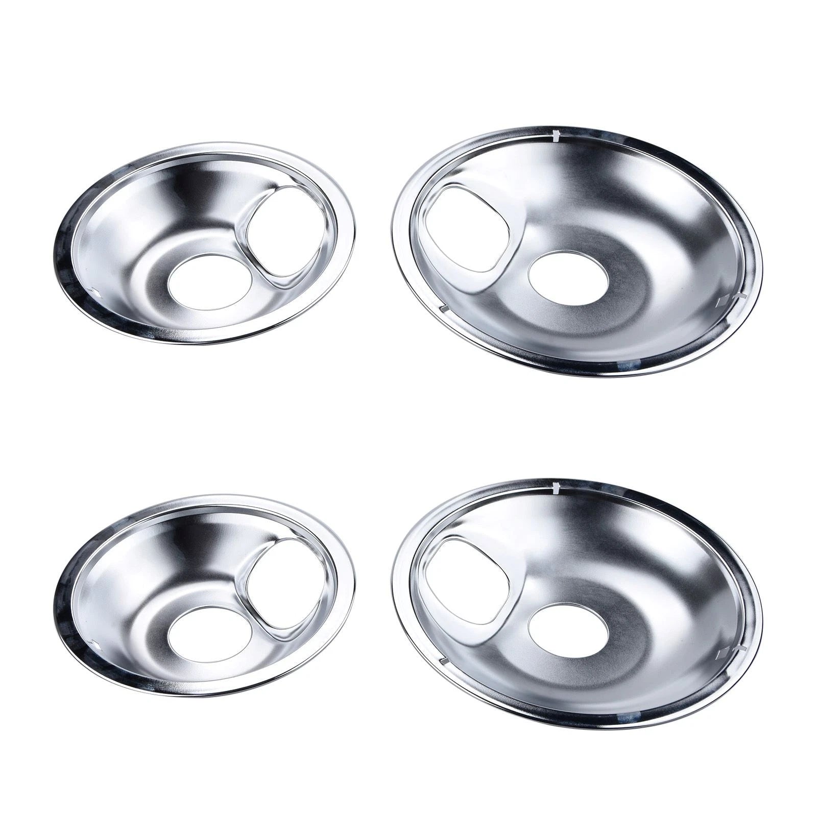 For Ge Range Burner Bowls Drip Pans Bibs Set 2 Of Wb31t10010 2 Of