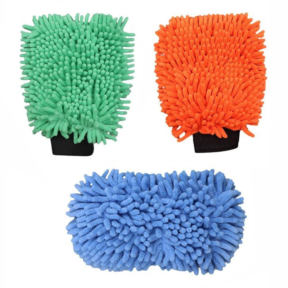 Doublesided Chenille Car Wash Glove For Motorcycle And Car Cleaning