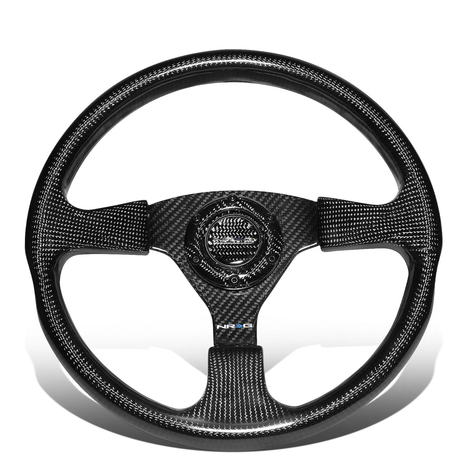 Nrg St-012cf 350mm Flat Dish 3-spoke Full Carbon | Built Supply Co