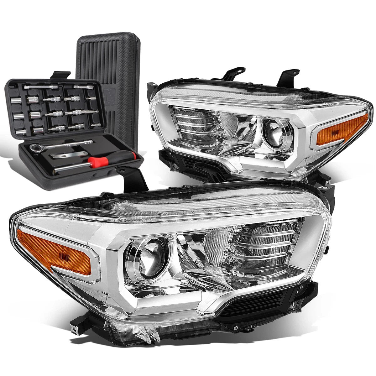 For 2016-2020 Toyota Tacoma Pair Chrome/amber | Built Supply Co
